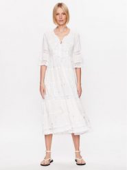 Iconique Sukienka plażowa IC23 026 Biały Regular Fit. Białe sukienki damskie Iconique, na plażę, s, bez wzorów, z bawełny, bez kołnierzyka, bez ramiączek. Za 499.99 zł.