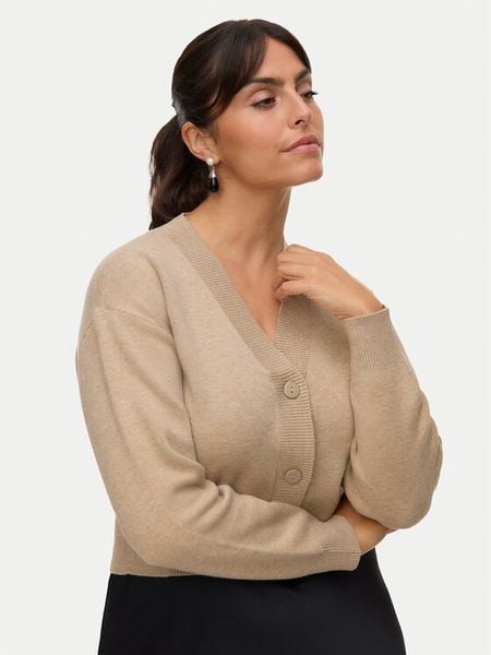 Vero Moda Kardigan Gold Art 10332210 Beżowy Regular Fit. Brązowe kardigany damskie Vero Moda, xl, bez wzorów, z syntetyku. Za 179.99 zł.