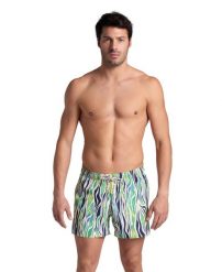 Spodenki plażowe Arena Water Prints Beach Short Ao. Zielone szorty męskie Arena, z materiału, bez kołnierzyka. Za 172.49 zł.