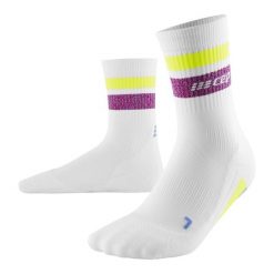 Skarpety kompresyjne damskie sportowe CEP Miami Vibes 80's krótkie. Białe skarpetki damskie CEP, bez wzorów. Za 74.00 zł.