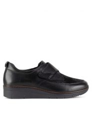 Go Soft Półbuty WI23-REBECA-18 Czarny. Czarne półbuty damskie GO SOFT, bez wzorów, ze skóry, bez obcasa, na płaskiej podeszwie. Za 154.99 zł.