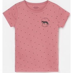 T-shirt w kropki - Różowy. Czerwone koszulki dziewczęce Reserved, bez wzorów, bez ramiączek. Za 19.99 zł.