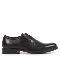 Półbuty Geox. Czarne buty wizytowe męskie Geox, bez zapięcia. Za 299.99 zł.