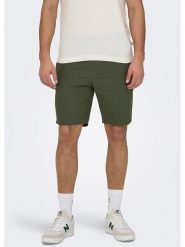 ONLY & SONS Szorty w kolorze zielonym rozmiar: XL. Zielone szorty męskie Only & Sons, bez kołnierzyka. Za 151.95 zł.
