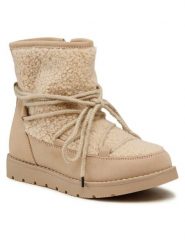 DeeZee Kozaki CS2108-03 Beżowy. Brązowe kozaki dziewczęce DeeZee, bez wzorów, z materiału, bez obcasa. Za 95.99 zł.