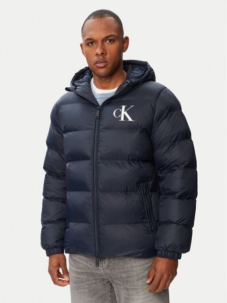 Calvin Klein Jeans Kurtka zimowa LV04RG513G Granatowy Regular Fit. Niebieskie kurtki męskie Calvin Klein Jeans, na zimę, l, bez wzorów, z jeansu, bez kaptura. Za 849.99 zł.