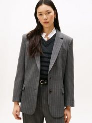 Tommy Hilfiger Marynarka Kobiety Sztuczne włókno szary, 38. Szare marynarki i żakiety damskie Tommy Hilfiger, bez wzorów, z włókna, eleganckie. Za 849.95 zł.
