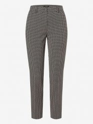 More & More Spodnie w kolorze czarno-białym rozmiar: 36. Białe spodnie materiałowe damskie MORE & MORE, bez wzorów, z materiału, z podwyższonym stanem. Za 113.63 zł.