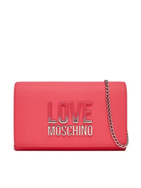LOVE MOSCHINO Torebka JC4260PP0MKD0615 Różowy. Czerwone torebki wieczorowe Love Moschino, bez wzorów, ze skóry, wizytowe, bez kołnierzyka, bez ramiączek. Za 409.99 zł.