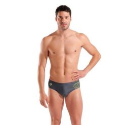 Kąpielówki slipy męskie pływackie sportowe na basen Arena Scratchy. Szare kąpielówki męskie Arena, l, bez wzorów, do pływania. Za 169.99 zł.