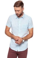 KOSZULA WRANGLER SS 1PKT SHIRT CERULEAN W5881OPVT 112129597. Koszule męskie Wrangler, m, bez wzorów, z bawełny, bez kołnierzyka, bez ramiączek. W wyprzedaży za 59.99 zł.
