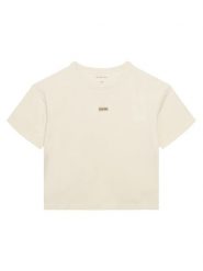 Calvin Klein Jeans T-Shirt Folded Logo IG0IG03063 Beżowy Regular Fit. Brązowe koszulki dziewczęce Calvin Klein Jeans, bez wzorów, z bawełny, bez ramiączek. Za 149.99 zł.