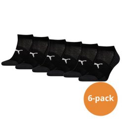 Skarpety Puma Sport Sneaker Amortyzowane, 6 szt. Czarne. Czarne skarpetki damskie Puma, bez wzorów, z elastanu. Za 162.99 zł.
