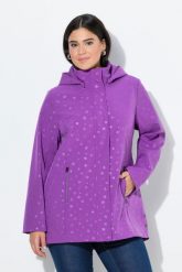 Damskie Kurtka softshell HYPRAR wodoodporna kaptur rozcięcie u dołu. Fioletowe kurtki softshell damskie Ulla Popken, plus size, bez wzorów, z elastanu. Za 599.99 zł.