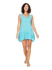 Ipanima Sukienka w kolorze niebiesko-białym rozmiar: 34/36. Niebieskie sukienki damskie Ipanima, bez wzorów, z wiskozy, bez kołnierzyka, bez ramiączek, mini. Za 78.99 zł.