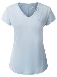 Dare 2b Koszulka sportowa "Vigilant Tee" w kolorze błękitnym rozmiar: 48. Niebieskie bluzki sportowe damskie Dare 2b, z materiału, bez kołnierzyka, bez ramiączek. Za 52.17 zł.