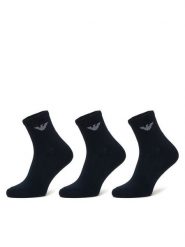 Emporio Armani Underwear Skarpety krótkie EM000551 AF14499 MB082 Niebieski. Niebieskie skarpetki męskie Emporio Armani Underwear, bez wzorów, z bawełny. Za 129.99 zł.