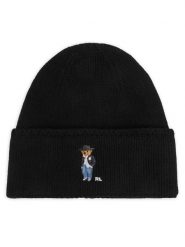 Polo Ralph Lauren Czapka 455P23854001 Czarny. Czarne czapki zimowe damskie Polo Ralph Lauren, z wełny. Za 419.99 zł.