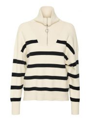 Vero Moda Sweter "Saba" w kolorze kremowo-czarnym rozmiar: XL. Czarne golfy damskie Vero Moda, xl, bez wzorów, bez ramiączek. Za 83.42 zł.