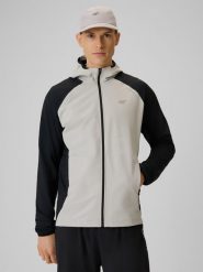 4F Bluza do biegania regular z kapturem męska - czarna XL. Czarne bluzy z kapturem męskie 4f, m, z materiału. Za 249.99 zł.