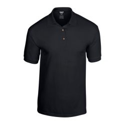Koszulka Polo Dla Dorosłych Unisex Dryblend Jersey. Czarne koszulki polo męskie Gildan, s, bez wzorów, z jersey, bez ramiączek. Za 52.99 zł.