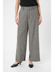 Kaffe Spodnie w kolorze czarno-białym rozmiar: 36. Czarne spodnie materiałowe damskie Kaffe, bez wzorów, z materiału, z podwyższonym stanem. Za 205.45 zł.