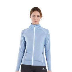 Damska kurtka Merino Ultra 300 - Kaptur. Niebieskie kurtki damskie FJORK MERINO, na zimę, l, bez wzorów, z elastanu, z kapturem. Za 999.00 zł.