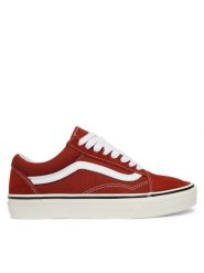 Vans Tenisówki Old Skool VN000D7ZGWR1 Czerwony. Czerwone trampki i tenisówki damskie Vans, bez wzorów, z materiału. Za 399.99 zł.