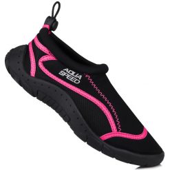 Buty damskie sportowe do wody jeżowce Aqua Speed. Czarne buty sportowe na co dzień damskie Aqua-Speed, bez wzorów, z materiału, do pływania. Za 44.99 zł.