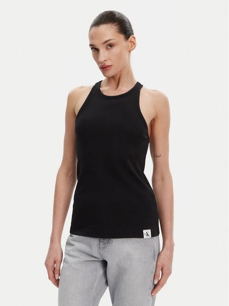 Calvin Klein Underwear Top LV00QS7492 Czarny Slim Fit. Czarne topy damskie Calvin Klein Underwear, xs, bez wzorów, z bawełny, bez kołnierzyka. Za 89.99 zł.