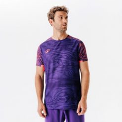 Koszulka piłkarska Kipsta Club Wavy. Czerwone t-shirty sportowe męskie KIPSTA, l, z materiału, bez ramiączek, do piłki nożnej. Za 59.99 zł.