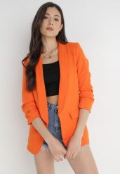 Pomarańczowa Marynarka Thaelenia. Brązowe marynarki i żakiety damskie Born2be, m, z aplikacjami, eleganckie. Za 109.99 zł.