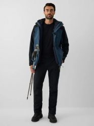 Kurtka trekkingowa 3w1 membrana męska 4F. Czarne kurtki outdoor męskie 4f, l, bez wzorów, z polaru, bez kaptura. Za 599.99 zł.
