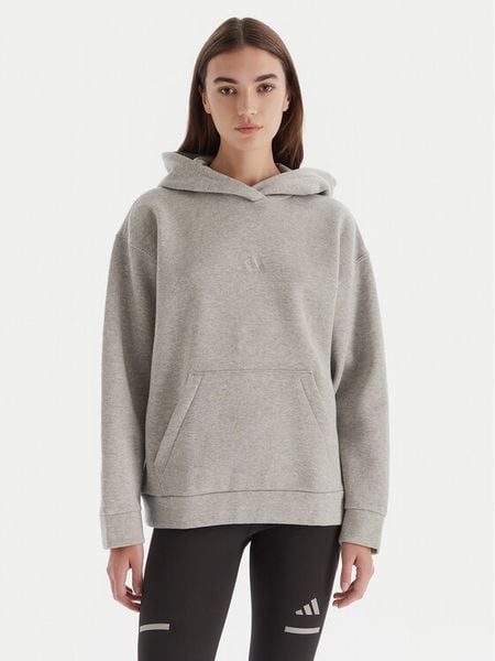 Adidas Bluza ALL SZN Holiday Glitter Fleece JV5757 Szary Loose Fit. Szare bluzy bez kaptura damskie Adidas, xs, z bawełny. Za 269.99 zł.