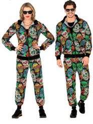 Carnival Party 2-częściowy kostium w kolorze czarnym ze wzorem rozmiar: XL. Czarne stroje jednoczęściowe damskie Carnival Party, xl, bez wzorów. Za 104.39 zł.