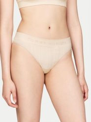 Tommy Hilfiger Stringi UW0UW05503 Beżowy. Brązowe stringi damskie Tommy Hilfiger, m, bez wzorów, z syntetyku. Za 79.99 zł.