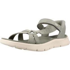 Sandały SKECHERS SLIP-INS GO WALK FLEX Zielony. Szare sandały damskie Skechers, bez wzorów, z materiału, bez obcasa. Za 248.99 zł.