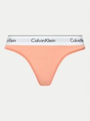 Calvin Klein Underwear Stringi 0000F3786E Koralowy. Pomarańczowe stringi damskie Calvin Klein Underwear, xs, bez wzorów, z bawełny. Za 59.99 zł.