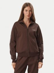Guess Bluza V5BQ15 KCX22 Brązowy Regular Fit. Brązowe bluzy bez kaptura damskie Guess, m, z syntetyku. Za 474.99 zł.