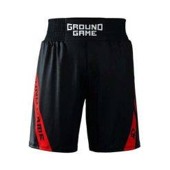 Spodenki Bokserskie Ground Game Knockout Game Czarne XL. Czarne szorty męskie GROUND GAME, bez wzorów, sportowe. Za 189.00 zł.