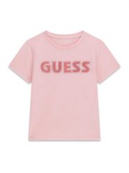 Guess T-Shirt J6YI12 2K4421 Różowy Regular Fit. Czerwone koszulki dziewczęce Guess, z aplikacjami, z bawełny, bez ramiączek. Za 114.99 zł.