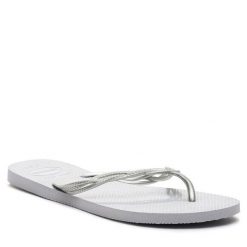 Japonki Havaianas. Szare klapki damskie Havaianas, bez wzorów, bez obcasa. Za 59.99 zł.
