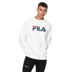 Bluza sportowa męska Fila Classic Pure. Białe bluzy bez kaptura męskie Fila, bez wzorów, sportowe, bez kołnierzyka, bez ramiączek. Za 304.00 zł.