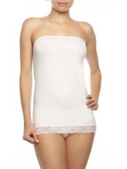 COTONELLA Top w kolorze białym rozmiar: L. Białe topy damskie Cotonella, l, bez wzorów, z koronki, bez kołnierzyka. Za 30.95 zł.