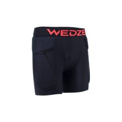 Spodenki ochronne snowboardowe i narciarskie DSH 100. Czarne szorty damskie WED'ZE, bez wzorów, z materiału. Za 129.99 zł.