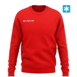 Bluza Givova Felpa Czerwony Czerwony. Czerwone bluzy sportowe damskie Givova, uniwersalny, bez wzorów, z bawełny, bez ramiączek, długie, bez kaptura. Za 95.17 zł.