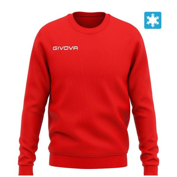 Bluza Givova Felpa Czerwony Czerwony. Czerwone bluzy sportowe damskie Givova, uniwersalny, bez wzorów, z bawełny, bez ramiączek, długie, bez kaptura. Za 95.17 zł.