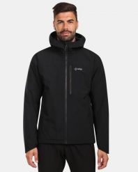 Męska kurtka outdoorowa Kilpi OLVERA-M. Czarne kurtki outdoor męskie Kilpi, l, bez wzorów, z materiału, z kapturem. Za 370.41 zł.
