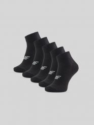 4F Skarpetki krótkie (5-pack) damskie - czarne 35-38. Czarne skarpetki damskie 4f, bez wzorów, z bawełny. Za 59.99 zł.