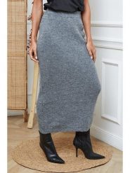 So Cachemire Spódnica dzianinowa "Doristo" w kolorze szarym rozmiar: S. Szare spódniczki damskie So Cachemire, s, bez wzorów, z dzianiny, maxi, proste. Za 180.91 zł.